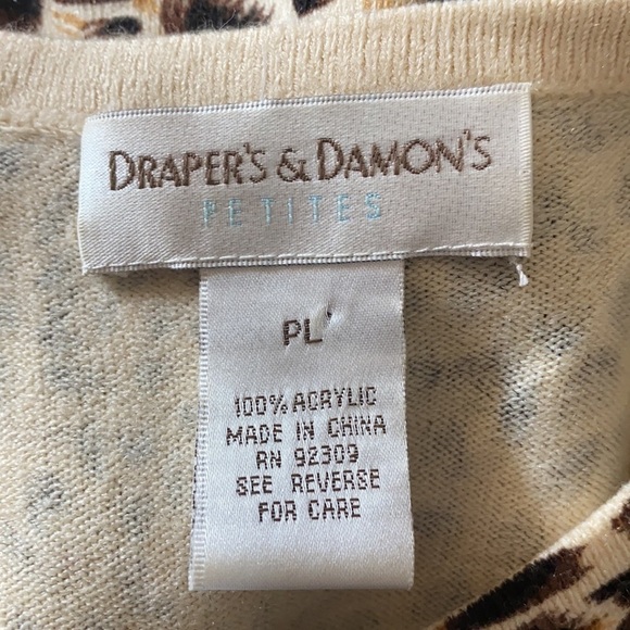 Draper's & Damon's 2 pc Petite Tank Cardigan Sweater Set - Picture 8 of 9
